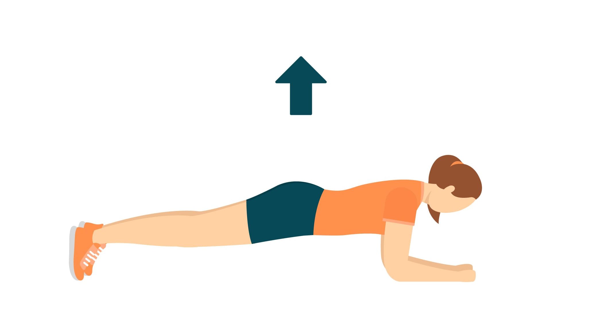 Illustration d'une femme qui fait l'exercice de la planche.